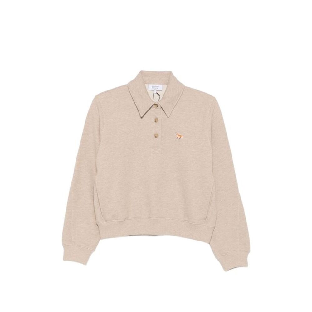 Maison Kitsune' Women Baby Fox Cotton Polo Sweatshirt